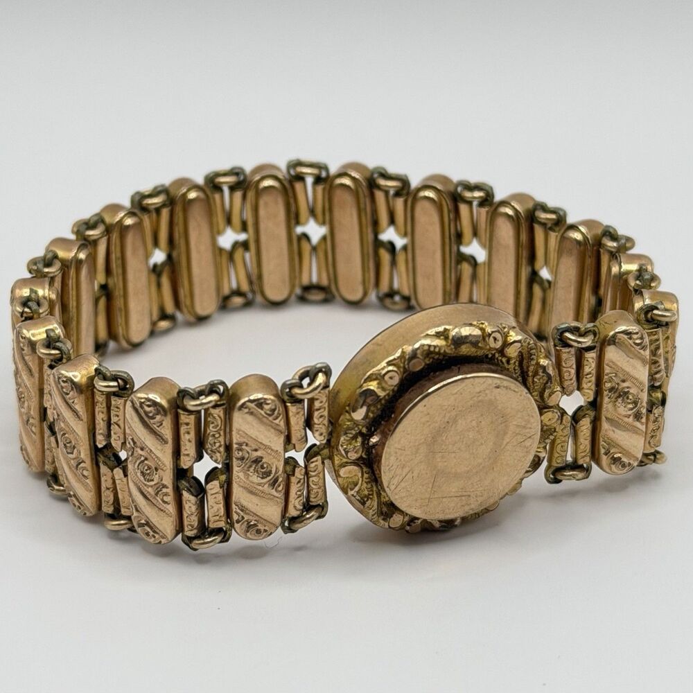Antique Gold Filled Expansion Bracelet Pat 1904 Victorian Style